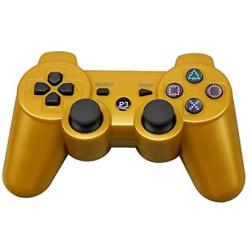 Mobile Game Controller, Gamepad Wireless Bluetooth Joystick for PS3 Controller Wireless Console for Playstation 3 Game Pad Gamepad Games Accessories-Golden-