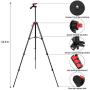 Tablet Tripod 53 inch iPad Tripod Aluminum Smartphone Tripod for iPhone iPad Pro Camera Mobile Phone Lightweight Travel Selfie Stand Tripod Black