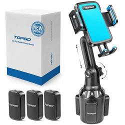 Car-Cup-Holder-Phone-Mount Adjustable Pole Automobile Cup Holder Smart Phone Cradle Car Mount for iPhone 11 Pro/XR/XS Max/X/8/7 Plus/6s/Samsung S10 /Note 9/S8 Plus/S7 Edge(Blue)