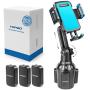 Car-Cup-Holder-Phone-Mount Adjustable Pole Automobile Cup Holder Smart Phone Cradle Car Mount for iPhone 11 Pro/XR/XS Max/X/8/7 Plus/6s/Samsung S10 /Note 9/S8 Plus/S7 Edge(Blue)