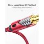 AINOPE Aux Cables [2-Pack/4ft], 90°Angled 3.5mm Aux Cord[Hi-Fi Sound, Nylon Braided] Male to Male Stereo Audio Cables Compatible with Car, Beats Headphone, Studio, Recorder, Smartphone- Red