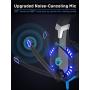 VersionTECH. G2000 [Updated] Stereo Gaming Headset for Xbox One PS4 PC,Surround Sound Over-Ear Headphones with 50mm Drive Unit,Noise Cancelling Mic, LED Lights for Laptop, Mac,Nintendo Switch Game