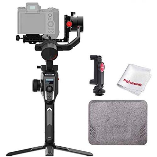 MOZA AirCross 2 3 Axis Handheld Gimbal for Mirrorless Camera up to 3.2kg/7lb Parameter Easy Setup Auto-Tuning 12hrs Runtime 18W Fast Charge, W Phone Holder