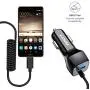 Lchrla USB Car Charger, Type C Android Phone Car Adapter Built-In Curly Cable Compatible with Samsung Galaxy S8 S9 S10 Plus Note 9 8, LG G7/G6/G5/V40/V30/V20 Google Nexus Lchrla USB Car Charger, Type C Android Phone Car Adapter Built-In Curly Cable Compatible with Samsung Galaxy S8 S9 S10 Plus Note 9 8, LG G7/G6/G5/V40/V30/V20 Google Nexus