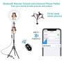 LED Ring Light, 12" Selfie Ring Light with Tripod Stand and Phone Holder for Live Stream, Makeup Light Stand, YouTube Video Photography, Compatible for iPhone Android
