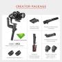 Zhiyun Crane 3 LAB 3-Axis Handheld Gimbal Stabilizer for DSLR Mirrorless Camera Sony Canon Panasonic Nikon (Creator Package - with Phone Holder,Zoom Focus Motor, Camera Belt, Quick Setup Kit, Monopod)