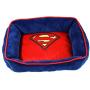 DC Comics Batman and Superman Cuddler Dog Bed | Superhero Dog Beds for Small to Medium Sized Dogs | Comfortable and Soft Dog Bed with Raised Rim | Pet Bed Measures 19" x 15"