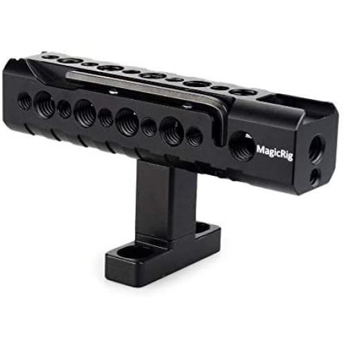 MAGICRIG Top Handle Grip with Cold Shoe Mount for Camera Cage, Mount Microphone, LED Light, Monitor