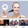 Selfie Ring Light, SHEGINEL Rechargeable Cell Phone Ring Light 3 Tones Selfie Fill Light with 40 LED Beads Makeup Light Ring for Selfie, Photography, Livestream