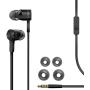 MuveAcoustics Spark Wired in-Ear Headphones - Sports Noise Cancelling Stereo Earbuds with Mic, Black