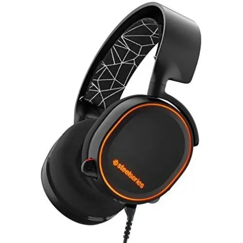 SteelSeries Arctis 5 RGB Illuminated Gaming Headset with DTS Headphone:X 7.1 Surround for PC, PlayStation 4, VR, Android and iOS - Black (Renewed) SteelSeries Arctis 5 RGB Illuminated Gaming Headset with DTS Headphone:X 7.1 Surround for PC, PlayStation 4, VR, Android and iOS - Black (Renewed)
