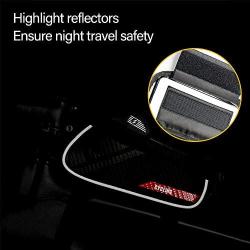 XQK Bike Frame Bag, Waterproof Cycling Handlebar Pouch Bag Front Top Tube TPU Touchscreen Sun Visor Cell Phone Holder for Smartphone Under 6 Inches Headphone Hole