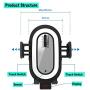 Wireless Car Charger CD Phone Mount, CD Slot Charging Holder Auto Clamping CD Player Phone Mount Air Vent Compatible with iPhone 11 Pro XS Max XR X 8 Galaxy S10 Plus S9 S8 S7 S6 Note 10 9 8