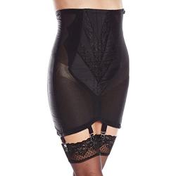 Rago Womens High Waist Open Bottom Girdle with Zipper