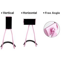 NCElec Neck Cell Phone Holder for Desk Bed,Bike and Motorcycle Phone Mount,Universal Lazy Bracket Mobile Phone Stand Holder (Pink)