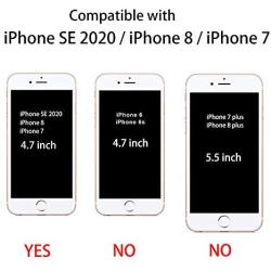 TENOC Phone Case Compatible for Apple iPhone SE 2020 SE2, iPhone 8 and iPhone 7 4.7 Inch, Crystal Clear Ultra Slim Cases Soft TPU Cover Full Protective Bumper