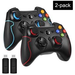 EasySMX Wireless Game Controller, 2.4G Wireless Gamepad Joystick PC, Dual Vibration, Support PC (Windows XP/7/8/8.1/10) and PS3, Android, Vista, TV Box/Android Phones, Tablets