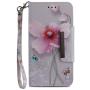 JanCalm iPhone 6 6S Wallet Case [Folio Cover][Stand Feature] Premium [Flower] Pattern iPhone 6/6S (4.7 inch) Credit Card Flip Case Protective PU Leather with Card Slot + Wrist Strap + Crystal Pen