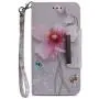 JanCalm iPhone 6 6S Wallet Case [Folio Cover][Stand Feature] Premium [Flower] Pattern iPhone 6/6S (4.7 inch) Credit Card Flip Case Protective PU Leather with Card Slot + Wrist Strap + Crystal Pen