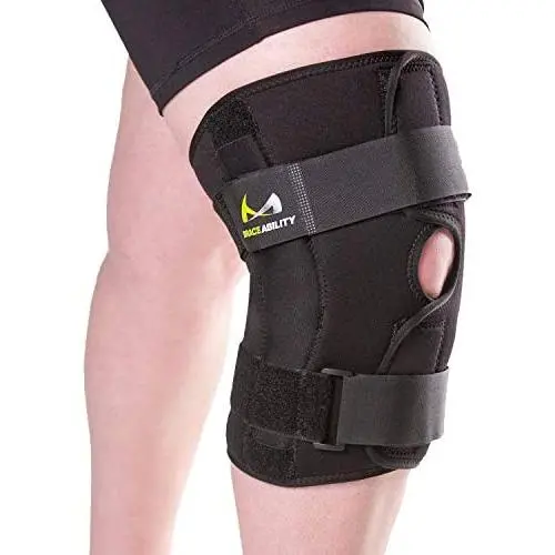 BraceAbility XL Hinged Knee Brace | Extra Large Knee Support Wrap for Meniscus Tears, Arthritis Joint Pain, Medial & Lateral Ligament Sprains, ACL/LCL Injuries (XL) BraceAbility XL Hinged Knee Brace | Extra Large Knee Support Wrap for Meniscus Tears, Arthritis Joint Pain, Medial & Lateral Ligament Sprains, ACL/LCL Injuries (XL)