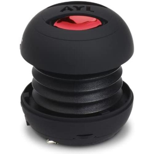 AYL Mini Speaker System, Portable Plug in Speaker with 3.5mm Aux Audio Input, External Speaker for Laptop Computer, MP3 Player, iPhone, iPad, Cell Phone (Black)