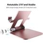 Cell Phone Holder Stand for Desk FLOVEME Aluminum Metal Adjustable Foldable Smartphone Holder Mobile Phone Stand Cradle for Desktop Office Accessories Compatible Size 4-7.9
