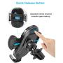 [2020 Upgrade] Universal Car Phone Mount, DesertWest Air Vent Cell Phone Holder for Car, [Noise-Free] Cradle Compatible with iPhone SE 11 Pro Max XR XS X, Samsung Galaxy Note 20 S20 S10 S9 Note 10