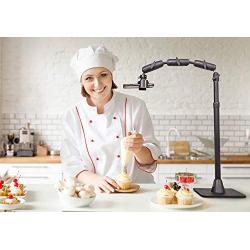 Arkon Pro Phone Stand for Live Streaming Baking Crafting Stamping and Art or Tutorial Videos Black Retail - HD8RV29