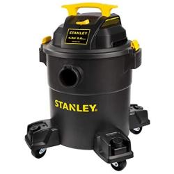 Stanley 6 Gallon Wet Dry Vacuum , 4 Peak HP Poly 3 in 1 Shop Vac Blower with Powerful Suction, Multifunctional Shop Vacuum W/ 4 Horsepower Motor for Job Site,Garage,Basement,Van,Workshop,Vehicle