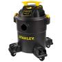 Stanley 6 Gallon Wet Dry Vacuum , 4 Peak HP Poly 3 in 1 Shop Vac Blower with Powerful Suction, Multifunctional Shop Vacuum W/ 4 Horsepower Motor for Job Site,Garage,Basement,Van,Workshop,Vehicle