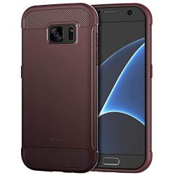 JETech Case for Samsung Galaxy S7 Protective Cover with Shock-Absorption and Carbon Fiber Design (Plum)