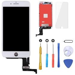 Brinonac Screen Replacement for iPhone 8 Plus 5.5 inch LCD Digitizer Touch Screen LCD Replacement Screen Frame Assembly Full Set with Tools and Screen Protector (White)