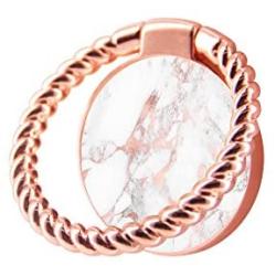 Finger Ring Stand,uCOLOR 360° Rotation Cell Phone Grip Mount Kickstand Holder for Smartphones and Tablet (Rose Gold Marble)