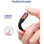 USB Type C Cable 3A Fast Charging, JSAUX(2-Pack 6.6ft+6.6ft) USB-A to USB-C Charge Braided Cord Compatible with Samsung Galaxy S10 S10E S9 S8 S20 Plus,Note 10 9 8,Z Flip, and Other USB C Charger(Red)