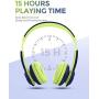 Mpow CH9 Kids Bluetooth Headphones with Microphone & LED Light, Bluetooth 5.0, 15Hours Playing Wireless Foldable Headset w/Mic, Volume Limited 85dB-95dB for PC/Cellphone/TV/School