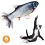 Beewarm Electric Flopping Cat Kicker Fish Toy, Realistic Flopping Fish, Wiggle Fish Catnip Toys, Motion Kitten Toy, Plush Interactive Cat Toys, Fun Toy for Cat Exercise