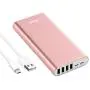 Portable Charger, BONAI 20000mAh Power Bank, Aluminum Polymer External Battery Pack, 4.0A Max Input 4-Port Output Compatible with iPhone X XS Max XR 8 7 6s Plus Galaxy S8 S7+ Note 8 -Rose Gold