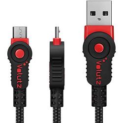 Volutz Micro USB Cable 3.3ft Durable Braided Fast Charging & Sync Cord for Samsung Galaxy S7, Nexus, Kindle, HTC, LG, PS4 Controllers - 1M RED