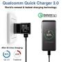 Baoota Quick Charge 3.0,USB Type-C Cable with Adaptive Fast Wall Charger Compatible for Samsung Galaxy S8 S8 Plus S9 S9 Plus,LG G6 G5 V30 V20, Google Pixel 2 Nexus 5X 6p