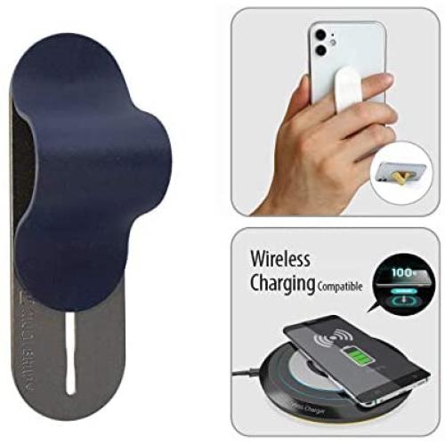 MOMOSTICK_MULTI BAND: Phone Grip/Stand/Holder | Phone Accessories | Phone Handle | Phone Strap | Finger Grip for All Smartphones, I Matte - Navy