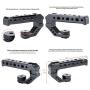 Camera Handle Grip with 3 Cold Shoe 1/4" 3/8" Threaded Holes for LED Light,Microphone,Monitor for Canon Nikon Olympus Pentax DSLR Cameras