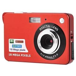 Mini Digital Camera Video,2.7 inch LCD HD Digital Camera for Kids Teens Beginners Point and Shoot Rechargeable Cameras Video,Indoor Outdoor for Travel,Camping,Birthday Gifts(Red)