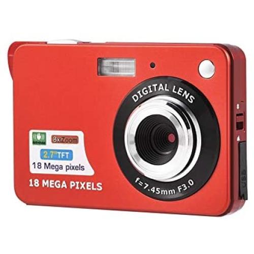 Mini Digital Camera Video,2.7 inch LCD HD Digital Camera for Kids Teens Beginners Point and Shoot Rechargeable Cameras Video,Indoor Outdoor for Travel,Camping,Birthday Gifts(Red)