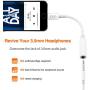 [Apple MFi Certified] Lightning to 3.5 mm Headphone Jack Adapter Compatible with iPhone 8/8 Plus/X/Xr/Xs/7/7 Plus, Music Control & Calling Function Supported,Support iOS 11,10.3 and More – White