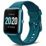 Lintelek Smart Watch, Full Touch Screen Smartwatch, 1.3 Inch Fitness Tracker with HR Monitor, Sleep Tracker, Stopwatch, IP68 Waterproof Fitness Watch Compatible with iOS, Android for Men, Women