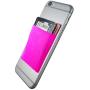 CardNinja Ultra-slim Self Adhesive Credit Card Wallet for Smartphones, Magenta