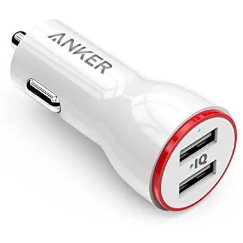 Anker 24W Dual USB Car Charger, PowerDrive 2 for iPhone X / 8/7 / 6s / Plus, iPad Pro/Air 2 / Mini, Note 5/4, LG, Nexus, HTC, and More
