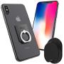iRing with Hook for car or Wall mounting. Original AAUXX Cell Phone Grip Finger Holder, Mobile Stand, Kickstand, Car Mount Cradle for iPhone, Samsung, Android, Smartphones, Tablets.(Grey)