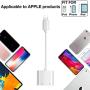 Headphone Jack Adapter Dongle to 3.5mm Converter Car Charge Accessories with 2 in 1 Earphone for iPhone 7/8/8Plus/X/XS/XS MAX/XR/11 Pro Splitter Adaptor Cable Audio Connector iOS Systems