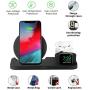 WATOE Wireless Charger 3 in 1 Charging Station for Apple Watch and Airpods Qi Fast Wireless Charger Stand Compatible iPhone 11/11 Pro/X/XS/XR/Xs Max/8 Plus Compatible Apple Watch Series 5/4/3/2/1